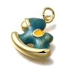 Brass Enamel Pendants KK-Z093-21G-2