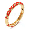 Triangle Pattern Zinc Alloy Enamel Hinged Bangles for Women FS-WGCD457-03-1