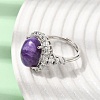 Brass Micro Pave Cubic Zirconia Finger Rings CU-CBA260E-13P-3