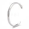 Ion Plating(IP) 304 Stainless Steel Cuff Bangles STAS-C023-03-4
