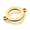 304 Stainless Steel Ring Links Connector Charms STAS-Q348-36G-2