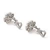 Alloy Clip-on Earring Findings FIND-L015-007P-2