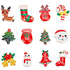 48Pcs 12 Styles Christmas Theme Opaque Resin Cabochons CRES-SC0002-55-1