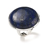 Natural Lapis Lazuli Round Adjustable Rings RJEW-K371-09S-25-2