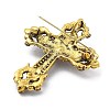 Cross Alloy Rhinestone Brooches JEWB-Q006-02A-4