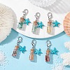 Gemstone Chips in Glass Bottle Pendant Decorations HJEW-JM01494-4