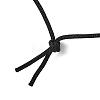 Acrylic Oval Pendant Black Waxed Polyester Cord Long Necklaces NJEW-JN05678-4