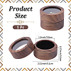 1-Slot Wood Ring Storage Boxes with Velvet Inside and Window CON-CL0001-28D-2