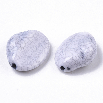 Crackle Opaque Acrylic Beads CACR-N003-07-1