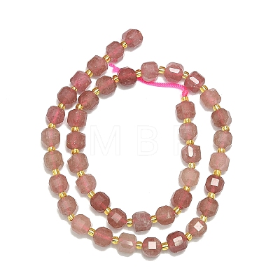 Natural Strawberry Quartz Beads Strand G-I376-D09-01-1