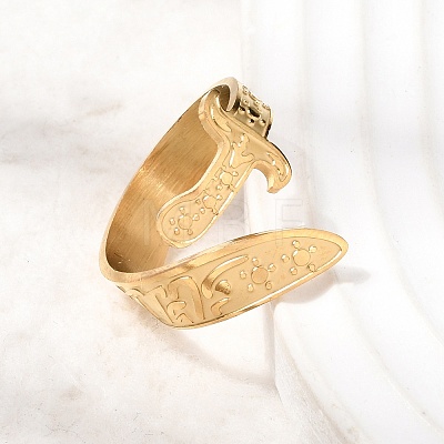 201 Stainless Steel Cuff Open Rings RJEW-Z141-01G-1