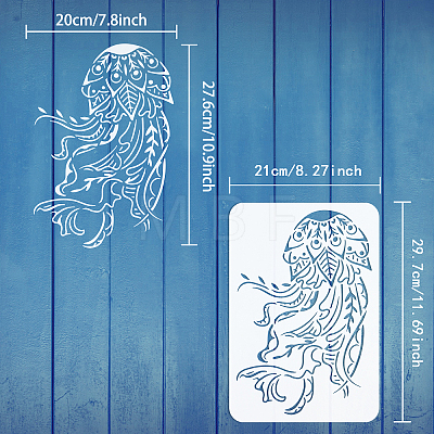 Plastic Drawing Painting Stencils Templates DIY-WH0396-0074-1