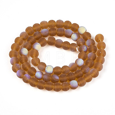 Frosted Transparent Glass Beads Strands LS-GLAA-T032-T6mm-MBB23-1