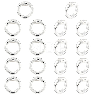 18Pcs Brass Ring Charm Connectors KK-FS0002-16S-1