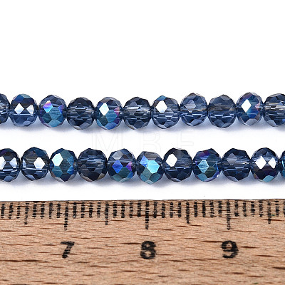 Electroplate Transparent Glass Beads Strands X-EGLA-N054-T4mm-A02-1