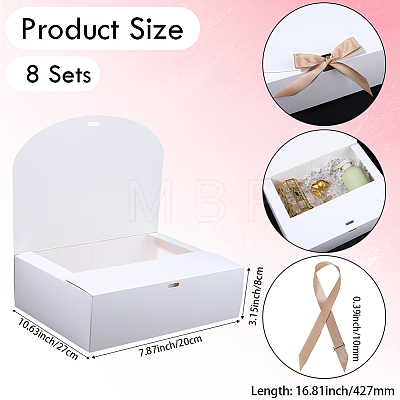 Folding Paper Gift Boxes with Ribbon CON-WH20001-11C-01-1