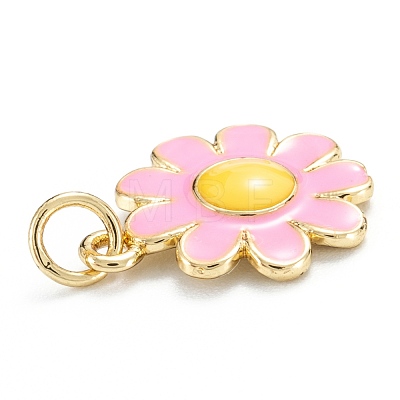 Brass Enamel Pendants KK-M220-04G-1