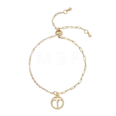 12Pcs Brass Cable & Paperclip Chain Slider Bracelets BJEW-JB13088-1