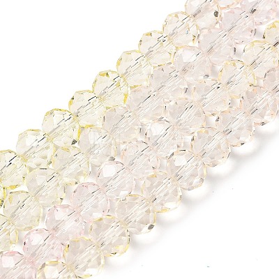 Transparent Painted Glass Beads Strands X1-DGLA-A034-T8mm-A25-1