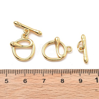 Brass Toggle Clasps KK-B129-18G-1