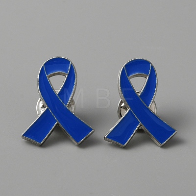 Awareness Ribbon Enamel Pin JEWB-WH0029-29A-1-1