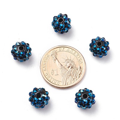 Chunky Resin Rhinestone Beads RESI-M019-11-1