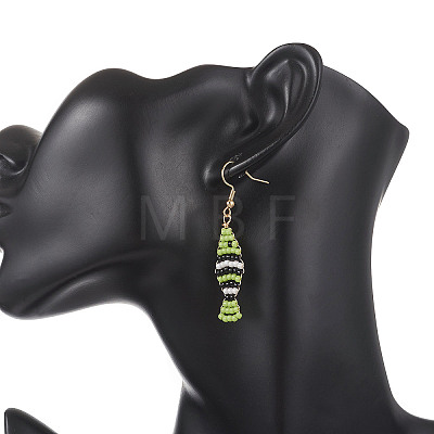 Handmade Glass Seed Beads Dangle Earrings EJEW-MZ00712-1