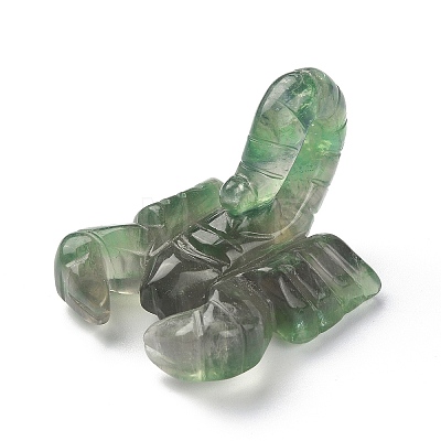 Natural Fluorite Carved Healing Scorpion Figurines DJEW-M008-01D-1