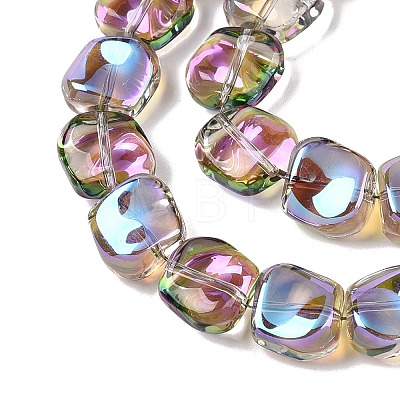 Electroplate Glass Beads Strands X-EGLA-N012-07S-1
