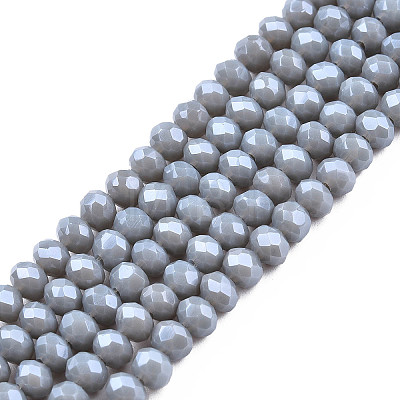 Electroplate Glass Beads Strands EGLA-A034-P8mm-A16-1