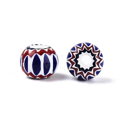 Handmade Millefiori Glass Rondelle Beads LA-N002-11A-1