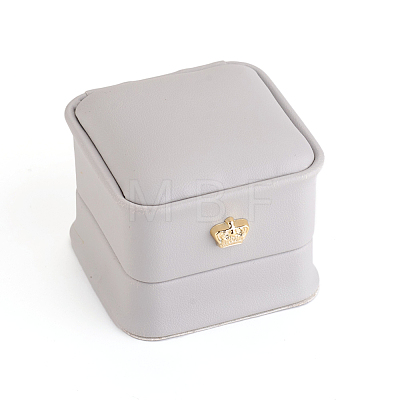 PU Leather Ring Gift Boxes X-LBOX-L005-A02-1