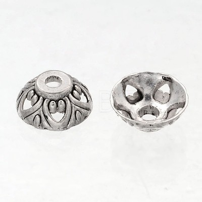 Apetalous Cone Tibetan Silver Bead Caps AA0544-1