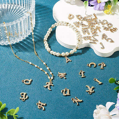 52Pcs 52 Styles Alloy Rhinestone Charms FIND-TA0010-78-1