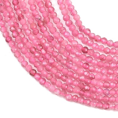 Natural Pink Tourmaline Beads Strands G-RM250101-A4-1