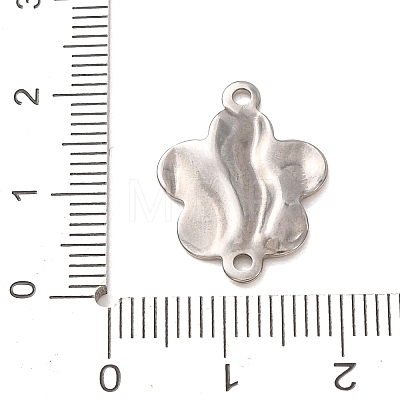 304 Stainless Steel Textured Links Connector Charms STAS-K302-02G-P-1