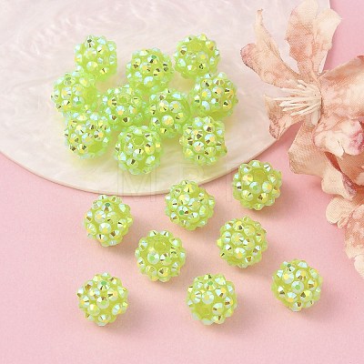 AB-Color Resin Rhinestone Beads RESI-S315-10x12-13-1