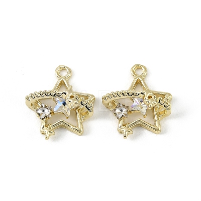 Alloy Micro Pave Clear Cubic Zirconia Pendants FIND-H024-16G-1