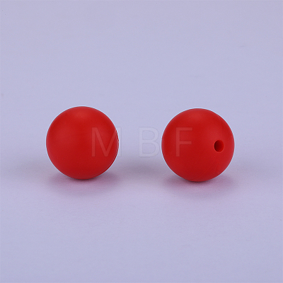 Round Silicone Focal Beads SI-JX0046A-52-1