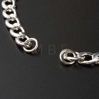 Handmade 304 Stainless Steel Curb Chains Bracelets Making Accessories AJEW-JB01021-1