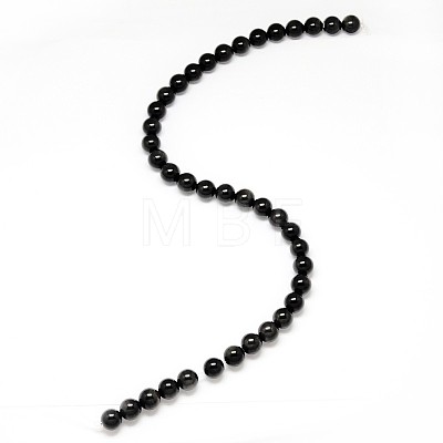 Grade AA Natural Obsidian Round Beads Strands G-L275-03-6mm-1