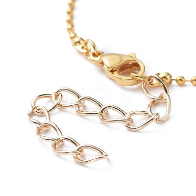 Brass Ball Chains Necklace Making NJEW-JN02838-03-1