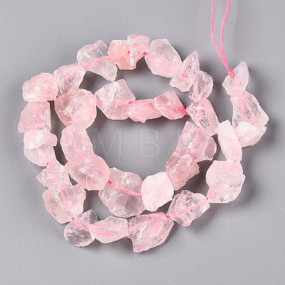 Natural Rose Quartz Beads Strands G-R421-17-1