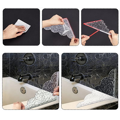 Acrylic Shower Water Guard AJEW-WH0077-136A-1