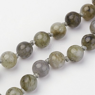 Labradorite Beaded and Gemstone Beaded Necklaces NJEW-P148-02-1