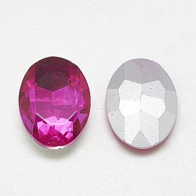 Pointed Back Glass Rhinestone Cabochons RGLA-T080-10x14mm-09-1