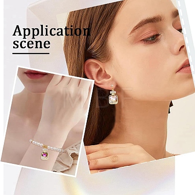 12Pcs 4 Colors Alloy Rhinestone Pendants FIND-YW0011-80-1