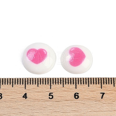 Flat Round Cartoon Resin Cabochons CRES-Q009-01F-1