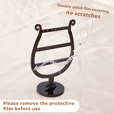 3-Tier Detachable Plastic Earring Display Stands EDIS-WH0012-29-1