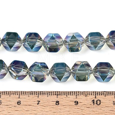 Electroplate Glass Beads Strands EGLA-T021-21G-1